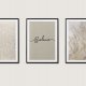 ZESTAW PLAKATÓW 3cz 40x50 cm w stylu boho  w neutralnych barwach