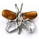 Broszka i wisior (2 w 1): Motyl jaspis i kryształ