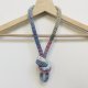 Naszyjnik szydełkowy boho handmade bawełna