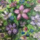 Ręcznie malowany obrazek w kwiaty na sosnowej sklejce/ ozdoba ścienna