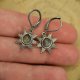 Małe kolczyki słoneczka labradoryt wire wrapping słońce słońca