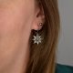 Małe kolczyki słoneczka labradoryt wire wrapping słońce słońca