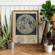 Plakat - Księżyc retro, vintage 40x50 cm