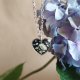 Srebrna zawieszka serce srebrny wisiorek serduszko naszyjnik suszone kwiaty żywica naturalna biżuteria czarne czarna gipsówka