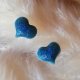WYJĄTKOWE SERCA SZTYFTY BŁĘKITNE KOLCZYKI CERAMICZNE niebieska biżuteria idealna na prezent dla kobiety GAIA-CERAMIKA