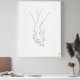 Zestaw plakatów - 50x70 cm czarno białe line art