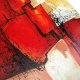 Abstrakcja czerwona - obraz olejny na płótnie