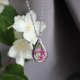 Srebrna zawieszka srebrny wisiorek naszyjnik z suszonymi kwiatami prezent dla niej żywica vintage retro łezka łza kolorowe kwiaty