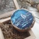 Obraz/magnes ręcznie malowany morze + drewniane pudełko