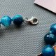 Italy Multi Blue Colored Large Graduated Agate Necklace ❤ Stworzony przez naturę - Harmonia Yin i Yang ❤ Piękne duże kamienie.