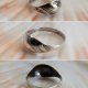 Stary srebrny pierścionek grawerowany, kopuła, srebro, r.17