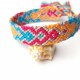 Anytime - ręcznie pleciona bransoletka przyjaźni, bawełna, aztecka bransoletka etniczna, unisex, szary i jaskrawe kolory