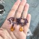 Kolczyki Purple Bat Wings