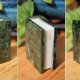 Księga Koran, figurka z kamienia, zielony granit, nefryt, marmur, lata 80, vintage