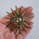 Słońce - Cudowna broszka w stylu Vintage Boho Hippie