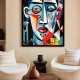 Plakat Abstrakcyjny portret - format 50x70 cm