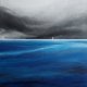 Biała łódź-obraz akryl 50/60 cm
