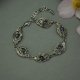 Bransoletka z niebieskimi labradorytami, wire wrapping, stal chirurgiczna, labradoryt