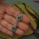 Bransoletka z niebieskimi labradorytami, wire wrapping, stal chirurgiczna, labradoryt