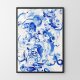 PLAKAT Loftowa abstrakcja blue - 40x50 cm