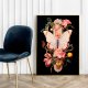 Plakat botaniczny czarny - format 30x40 cm