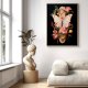 Plakat botaniczny czarny - format 30x40 cm