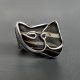 Cheshire cat srebrny pierścień z kamieniem