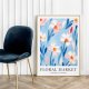 Plakat kolorowe kwiaty  - format 61x91 cm