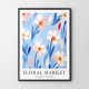Plakat kolorowe kwiaty  - format 61x91 cm