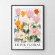 Plakat kolorowe kwiaty jasne - format 40x50 cm