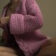Pink Braid Sweater