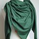 Chusta bawełniana ZIELONA- damska chusta kwadratowa - modna chusta na wiosnę jesień