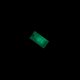 Świecący w ciemności zielony, prostokątny wisiorek i UV 2 x 4 cm