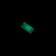 Świecący w ciemności zielony, prostokątny wisiorek i UV 2 x 4 cm