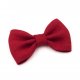 Spinka do włosów czerwona kokarda z lnu Linen Bow