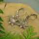 Małe kolczyki słoneczka kamień słoneczny wire wrapping słońce słońca