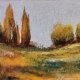Pejzaż-praca  wykonana pastelami olejnymi