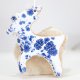 1 duży ceramiczny renifer świąteczny - śnieg
