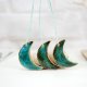 Boho księżyce - ceramiczne ozdoby choinkowe