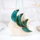 Boho księżyce - ceramiczne ozdoby choinkowe