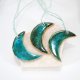 Boho księżyce - ceramiczne ozdoby choinkowe