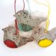 3 ptaszki brzuszki - ceramiczne ozdoby choinkowe