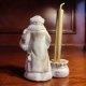 Świecznik-Mikołaj -figurka-vintage-w oryginalnym pudełku