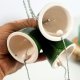 Zestaw 3 ceramicznych dzwonków choinkowych