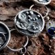 Naszyjnik srebrny Natura z granatowymi kyanitami