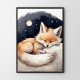 Plakat dla dzieci śpiący lisek 50x70 cm
