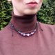 SUPERNOVA Kryształ Górski Agat choker - nowoczesne korale Delfina Dolls