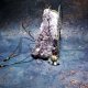 KRÓLICZA ŁAPKA Labradoryt Ametyst Turmalin amulet talizman naszyjnik Delfina Dolls mikro makrama