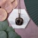 Miedziany wisiorek wire wrapping z czarnym onyksem #415