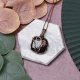 Miedziany wisiorek wire wrapping z czarnym onyksem #415